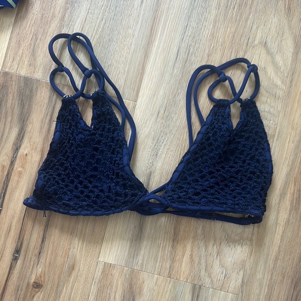 Acacia Swimwear Navy Bikini Top